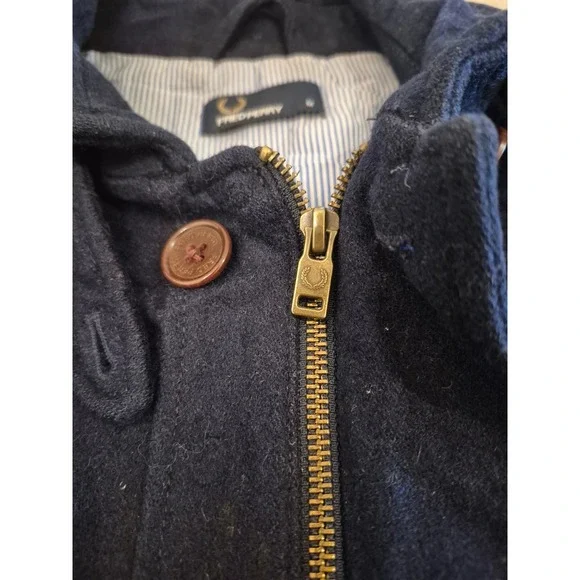 Fred Perry Wool Field Men's Jacket - Blue - 100% Wool
